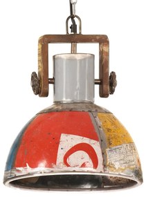 Candeeiro suspenso industrial redondo 25W 30 cm E27 multicor