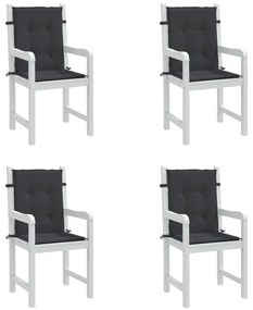 Almofadões lombares p/ cadeiras de jardim 4pcs oxford preto