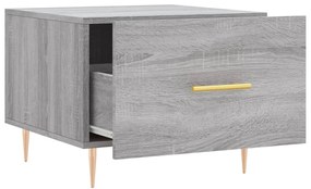 Mesas de centro 2 pcs 50x50x40 cm madeira proc. sonoma cinza