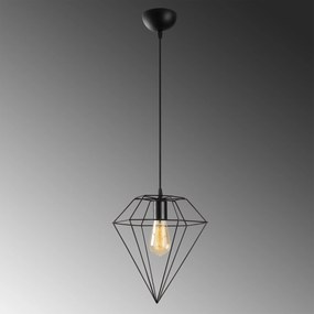 Candeeiro Suspenso Elmas – Preto – 30 x 30 cm