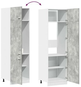 Armário para frigorífico “Lyon” 60x57x207 cm cinza