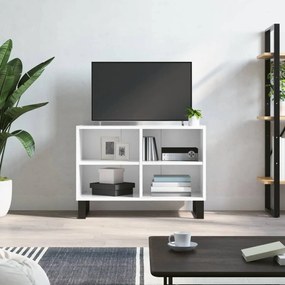 vidaXL Móvel de TV 69,5x30x50 cm derivados de madeira branco brilhante