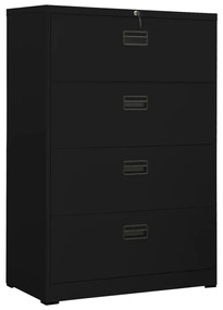 vidaXL Arquivador 90x46x134 cm aço preto
