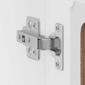 Armário de parede de cozinha porta vidro Lucca madeira velha