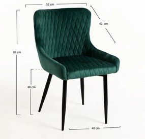 Cadeira Sanda Veludo - Verde