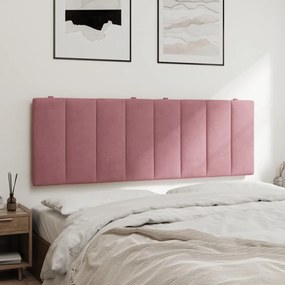 Almofadão de cabeceira 140 cm veludo rosa