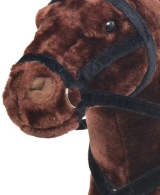Cavalo de montar em peluche castanho escuro XXL