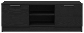 Estante para TV vidaXL Preto Carvalho 102x35x36,5 cm Madeira de engenh