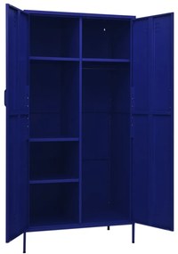 Roupeiro 90x50x180 cm aço azul-marinho