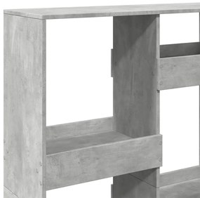 Divisória 100x33x135 cm derivados de madeira cinzento cimento