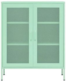Armário de arrumação aço 80x35x101,5 cm verde-hortelã