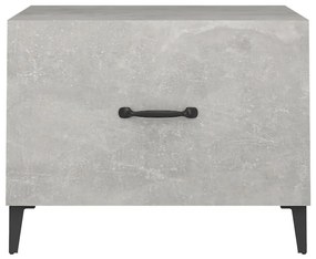Mesas de centro + pernas de metal 2pcs 50x50x40 cm sonoma cinza