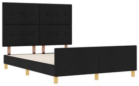 Cama vidaXL Preta 160x200 cm em Tecido