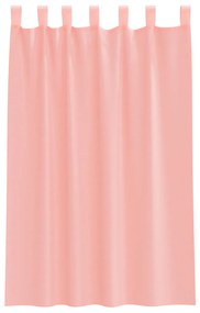 Cortinas de voile com laços 2 pcs rosa 140x175 cm