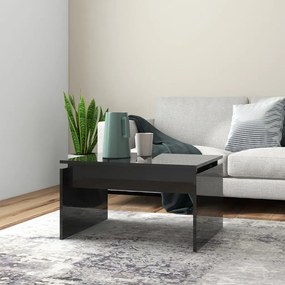 vidaXL Mesa de centro 68x50x38 cm contraplacado preto brilhante