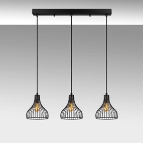 Candeeiro de Teto Telyildo – Preto Antigo – 70 x 20 x 117 cm