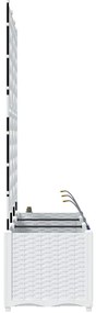 Jardineiras de Jardim 1 pc Branco 120 x 40 x 142 cm Plástico