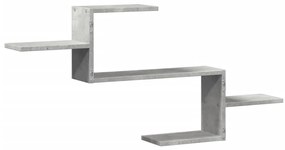 Prateleira parede 104x15x49 cm derivados madeira cinza cimento
