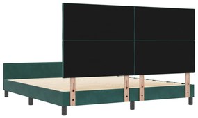 estrutura de cama vidaXL verde escuro 180x200 cm veludo