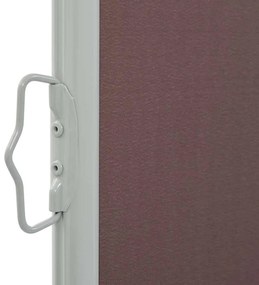 Toldo lateral retrátil para pátio 120x300 cm castanho