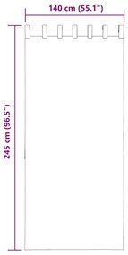 Cortinas de voile com laços 2 pcs vermelho tinto 140x245 cm