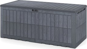Baú de Arrumação Exterior, 154 x 71 x 64,5 cm, Capacidade de 680 L, Cinzento