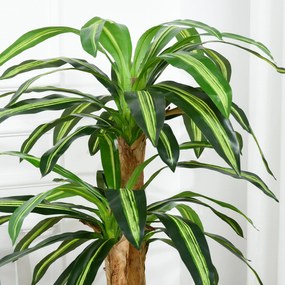 Planta Artificial Decorativa Dracaena com Pote Árvore Sintética 66 Folhas Ø20x160 cm Verde