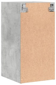 Armário de parede c/ portas de vidro 35x37x68,5cm cinza cimento