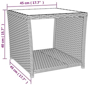 3 pcs conjunto de jantar p/ jardim com almofadões vime PE bege