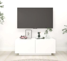 Móvel de TV 100x35x40 cm contraplacado branco