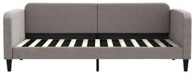 Sofá-cama com colchão 90x200 cm tecido cinzento-acastanhado