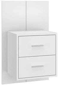 Cabeceira cama + armários madeira processada branco