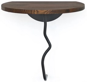 Prateleira de Parede Leo – Preto e Nogueira – 35 cm x 35 cm