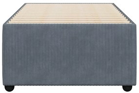 Estrutura de cama sem colchão 100x200 cm veludo cinzento-escuro