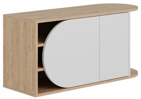 Sapateira Prag – Nogueira e Preto – 60x111x35 cm