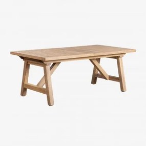 Mesa De Jardim Retangular Extensível 200-260-320x100 Cm Em Madeira De Acácia Dubai Castanho Acácia Rústico - Sklum