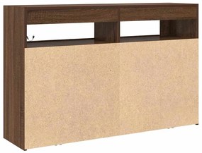Aparador Carvalho Castanho Madeira Engenharia 116 x 30 x 75 cm