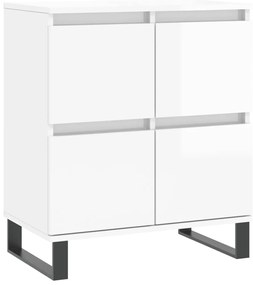 Aparadores 2 pcs derivados de madeira branco brilhante