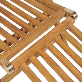 Cadeiras de jardim c/ apoios de pés 2 pcs teca maciça