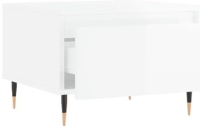 Mesa de centro 50x46x35 cm derivados madeira branco brilhante