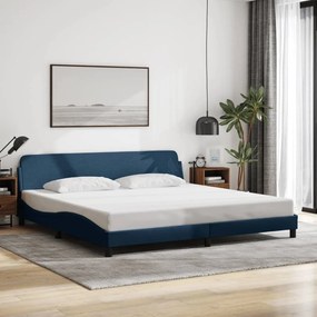 vidaXL Estrutura de cama sem colchão 200x200 cm tecido azul