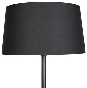 LED Candeeiro de pé inteligente preto com abajur preto 45 cm incl. Wifi A60 - Simplo Moderno