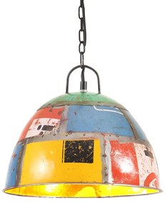 Candeeiro suspenso vintage indust. redondo 25W 31cm E27 multicor