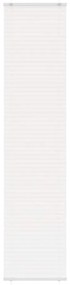 vidaXL Branco Plissada Cega 45x200 cm Largura Tecido 44,4 cm Poliéster