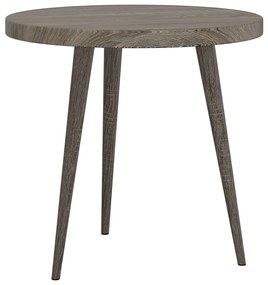 Conjunto mesas de apoio 3 pcs MDF e ferro cinzento