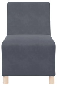 Poltrona sem braços 55 cm veludo verde-escuro