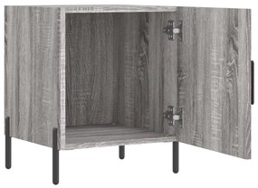 Mesa cabeceira 40x40x50 cm derivados de madeira cinzento sonoma