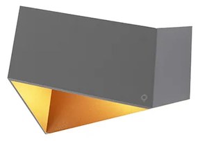 Candeeiro de parede Fold cinzento com cobre Design,Moderno