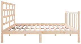 Estrutura de cama 140x190 cm pinho maciço