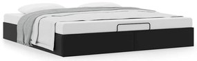 Estrutura de cama otomana sem colchão 180x200 cm preto